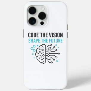 Futuristic Tech Visionary: Abstract Binary Code AI iPhone 15 Pro Max Case