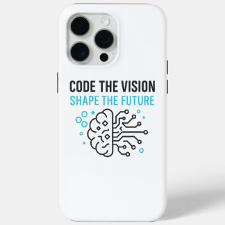 Futuristic Tech Visionary: Abstract Binary Code AI iPhone 15 Pro Max Case