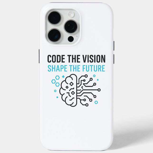 Futuristic Tech Visionary: Abstract Binary Code AI Case-Mate iPhone Case (Back)