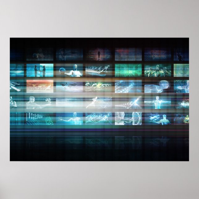 Futuristic Technology with Future Tech Abstract Poster (Front)