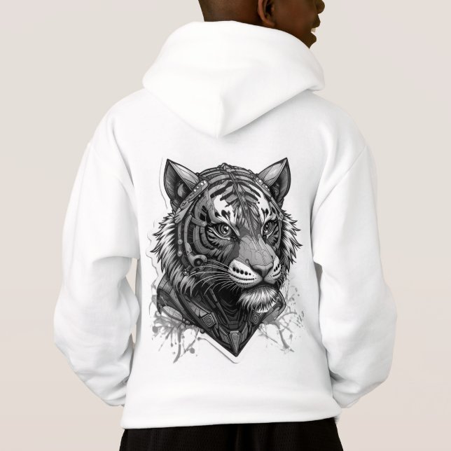 Futuristic Tiger Hoodie (Back)