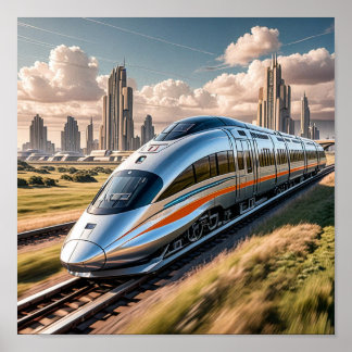 Futuristic Train Poster