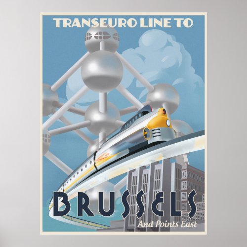 Futuristic Trans_Euro line Poster