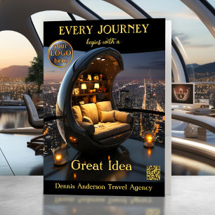 Futuristic Travel Agency Pocket Folder