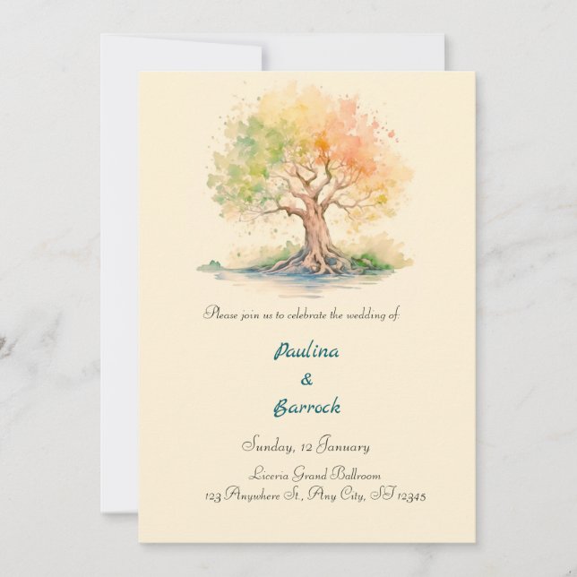 futuristic tree invitation (Front)