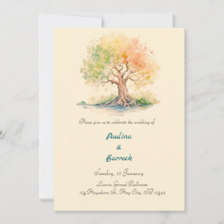 futuristic tree invitation