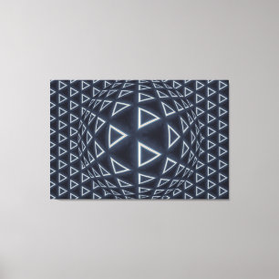 Futuristic Triangle Sphere Geometric Art Canvas Print