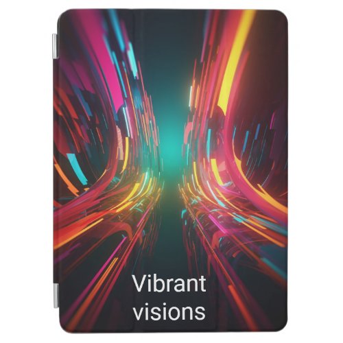 Futuristic Tunnel Vibrant Multicolored Lines iPad iPad Air Cover