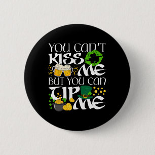 Fuuny Irish St Patrick's Day Waitress Rtender Sham Button