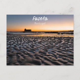 Fuzeta Beach Warm Sunset Postcard