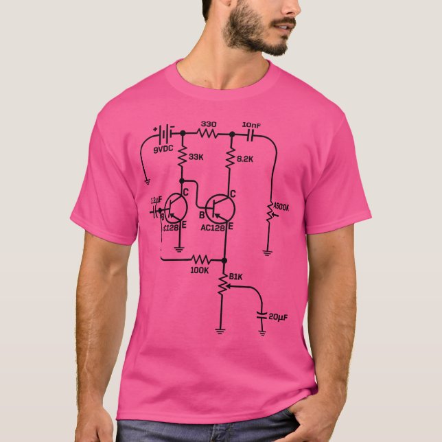 Fuzz Pedal Schematic Diagram Germanium Pnp Circuit T-Shirt (Front)