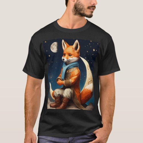 Fuzzy and Fabulous Cozy Fox Sticker T_Shirt