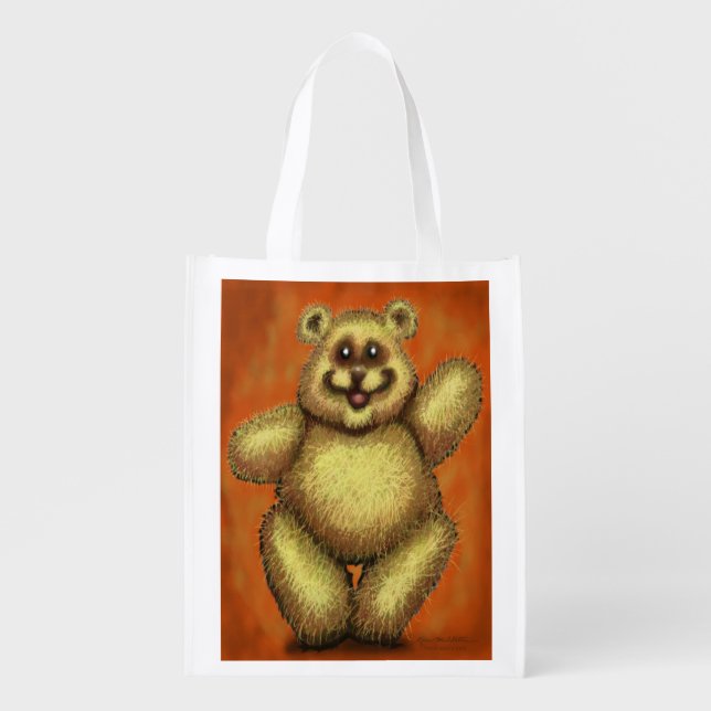 Fuzzy Bear Grocery Bag (Front)