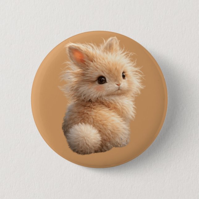 Fuzzy bunny button (Front)