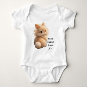 Fuzzy bunny: Some Bunny Loves You Baby Bodysuit