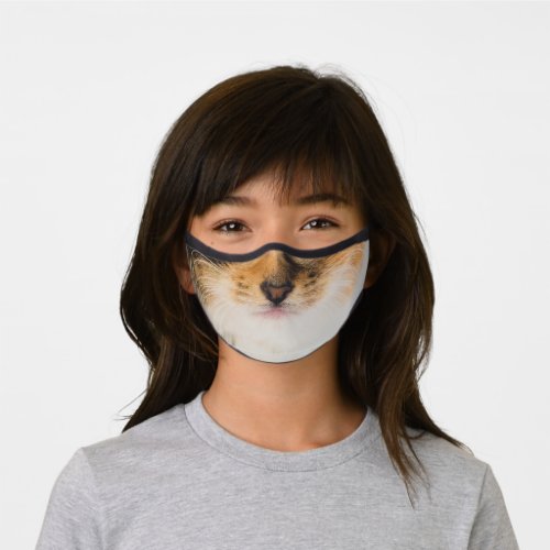 Fuzzy calico kitten nose cat photo premium face mask