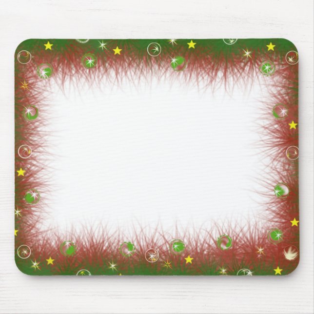 Fuzzy Christmas Border Mouse Pad (Front)