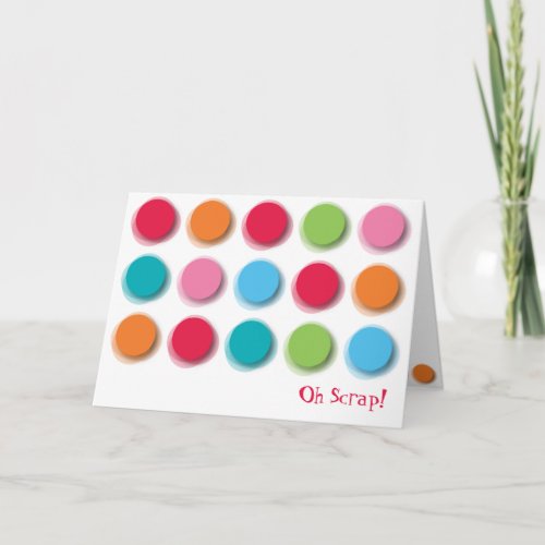 Fuzzy Color Dots Fun Invitation Announcement Card