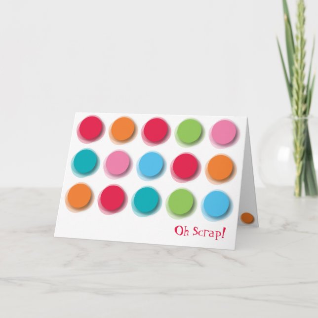 Fuzzy Color Dots Fun Invitation/ Announcement Card (Front)