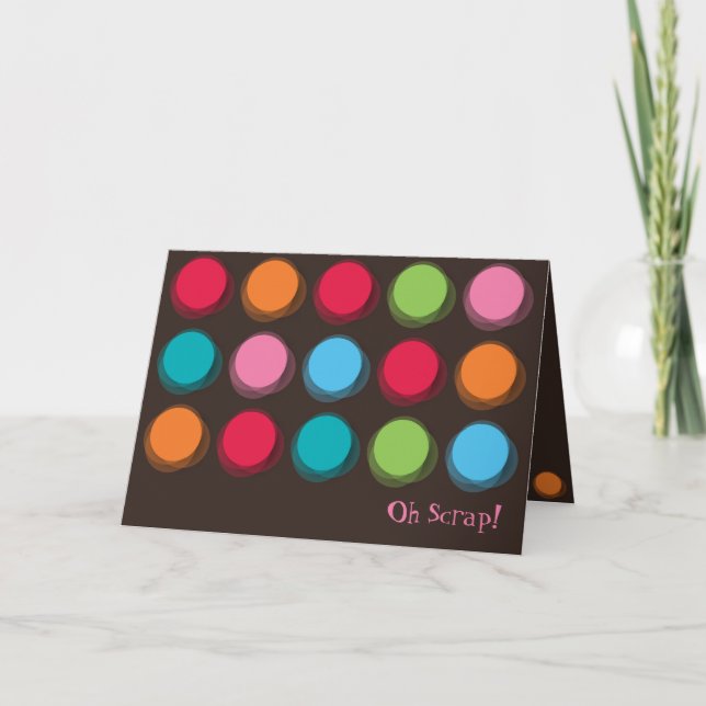 Fuzzy Color Dots Fun Invitation/ Announcement Card (Front)