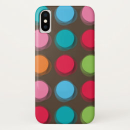 Fuzzy Color Dots Fun Red Blue Pink Green Cute Case