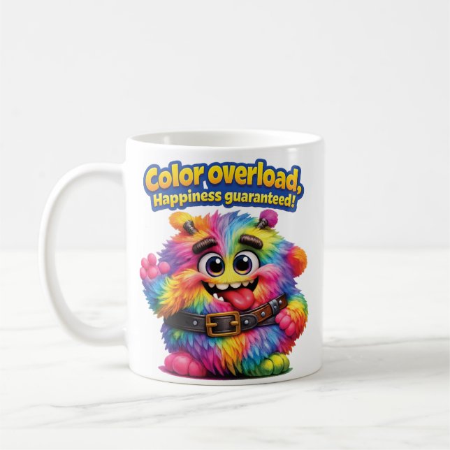 Fuzzy Colorful "Thing" Coffee Mug (Left)