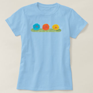 Fuzzy Creatures Holding Hearts T-Shirt