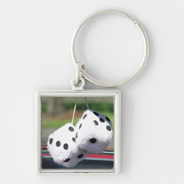 Fuzzy Dice Keychain (Front)