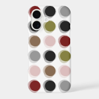 Fuzzy Dots Colorful Neutrals Retro Mod Art Pattern iPhone 17 Case