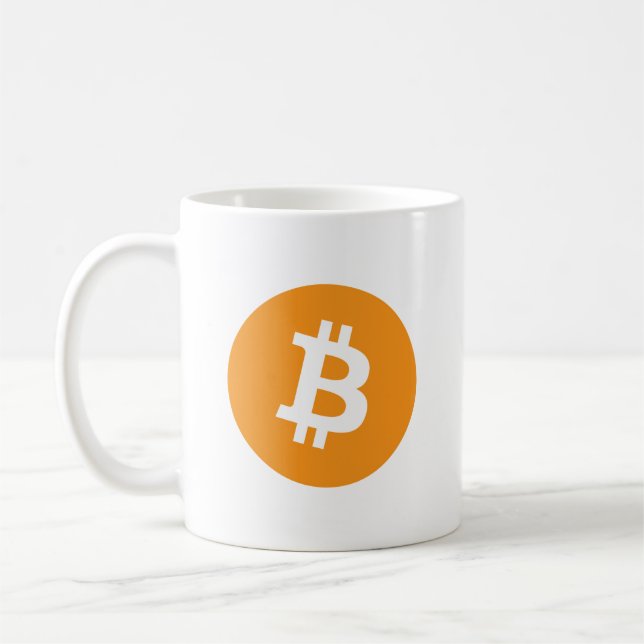 Fuzzy Express® Bitcoin Original Logo Coffee Mug (Left)