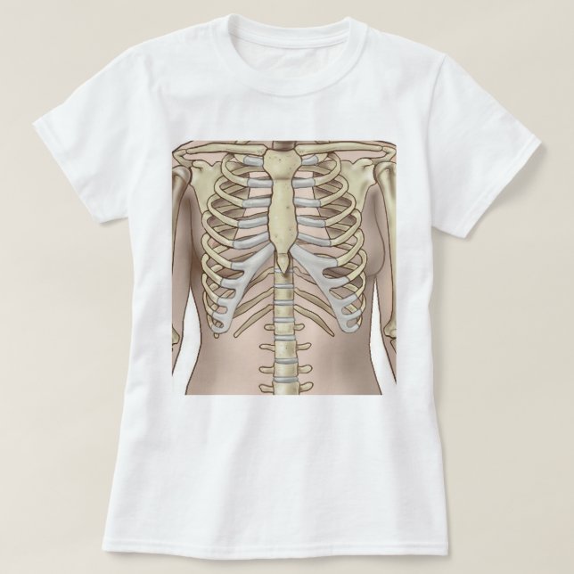 Fuzzy Express® Female Skeleton Anatomy T-Shirt (Design Front)