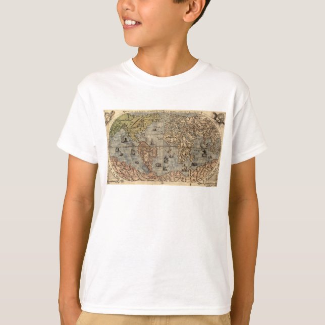 Fuzzy Express® Old Map #2 Kid T-Shirt (Front)