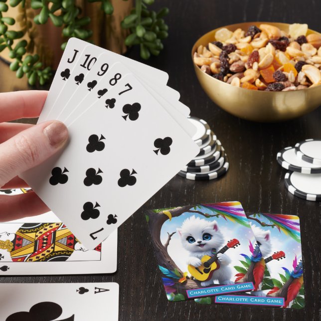 Fuzzy Friends Melody Monogram Kids Match Game Poker Cards (In Situ)
