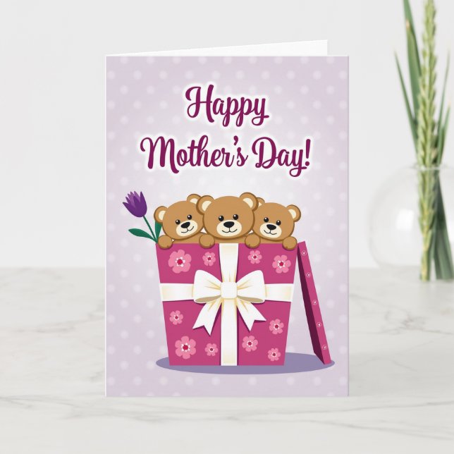 Fuzzy Friends Mothers Day Card (Front)