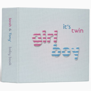 fuzzy girl & boy binder