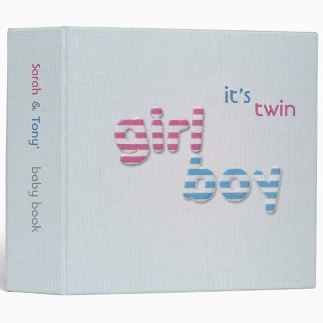 fuzzy girl & boy binder (Front/Spine)