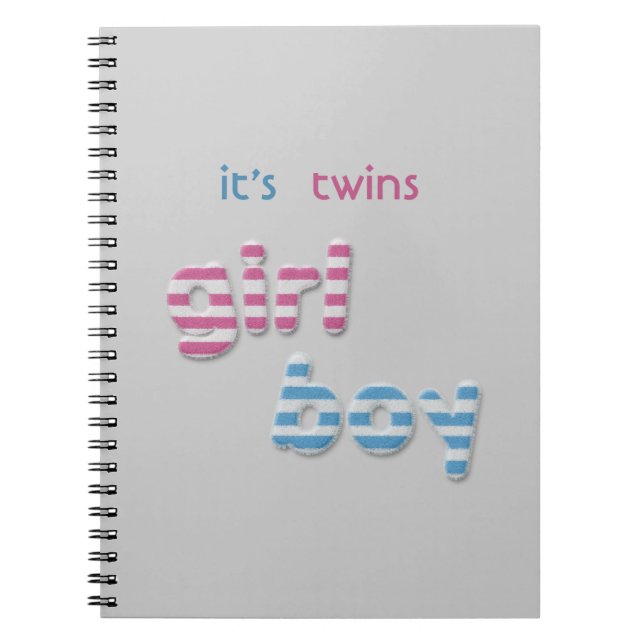 fuzzy girl & boy notebook (Front)