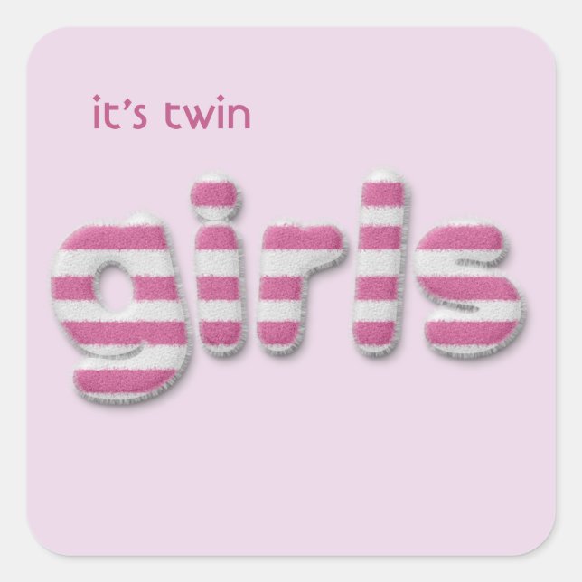 fuzzy girls square sticker (Front)