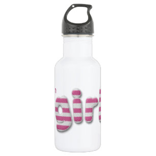 fuzzy girls water bottle