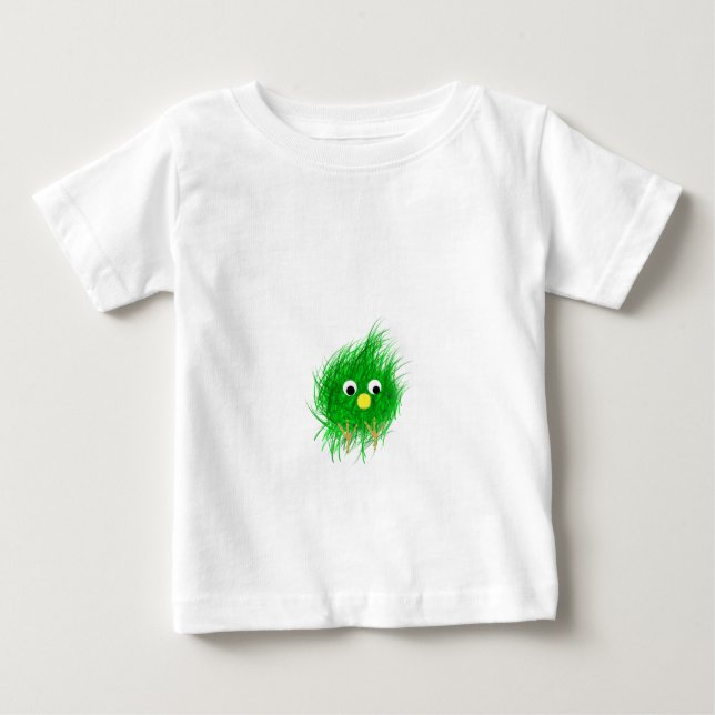 Fuzzy green face baby T-Shirt (Front)