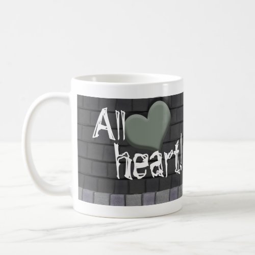 Fuzzy Green Monster with Heart Coffee Mug