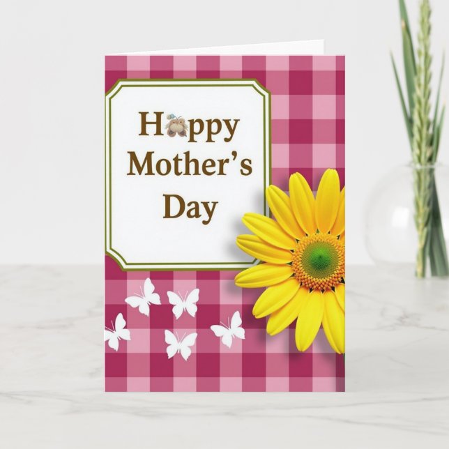 Fuzzy Happy Mothers Day Card (Front)