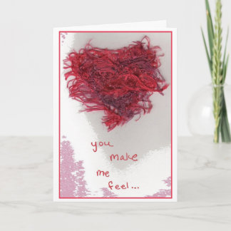 Fuzzy Heart - Valentine's Day Yarn Greeting Holiday Card