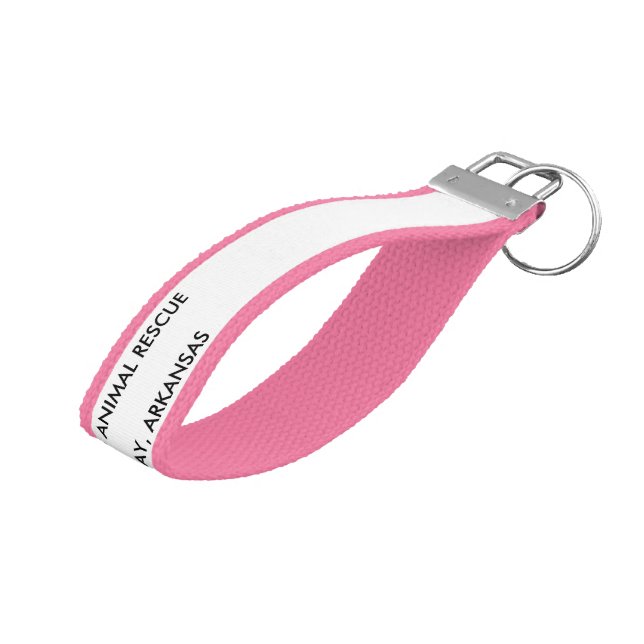 Fuzzy Hearts key chain/wrist band Wrist Keychain (Angled Up)