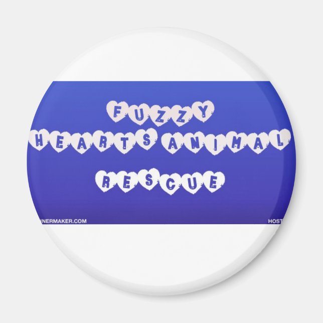 Fuzzy Hearts Magnet (Front)