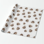 Fuzzy Hedgehog print Wrapping Paper