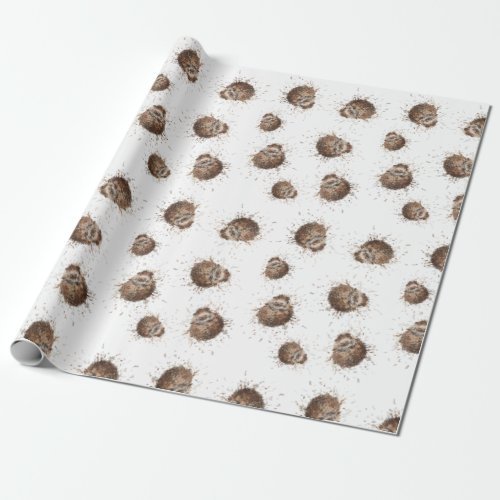 Fuzzy Hedgehog print Wrapping Paper