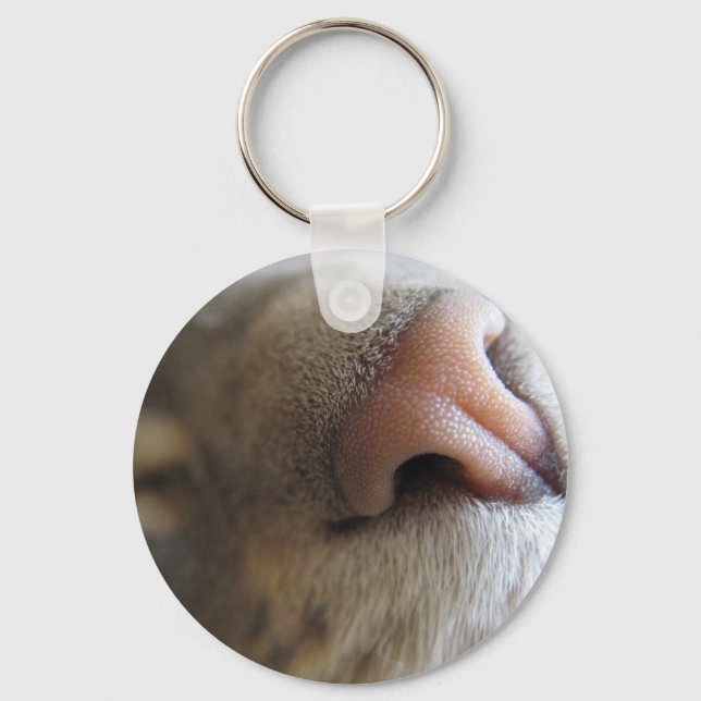 Fuzzy Kitty Nose Keychain (Front)