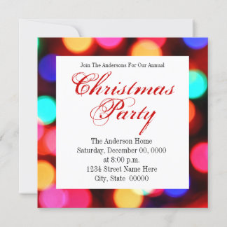 Fuzzy Lights Party Invitations