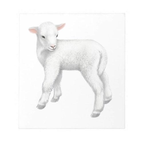 Fuzzy Little Lamb Notepad